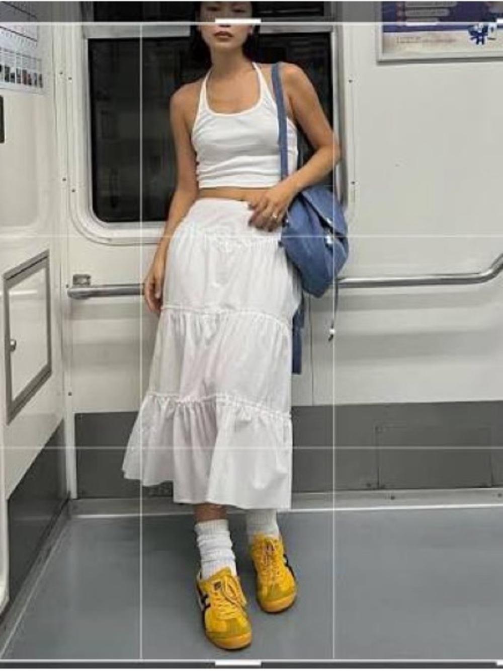 Glowny white rodeo tiered ruffle skirt - Picture 3 of 6